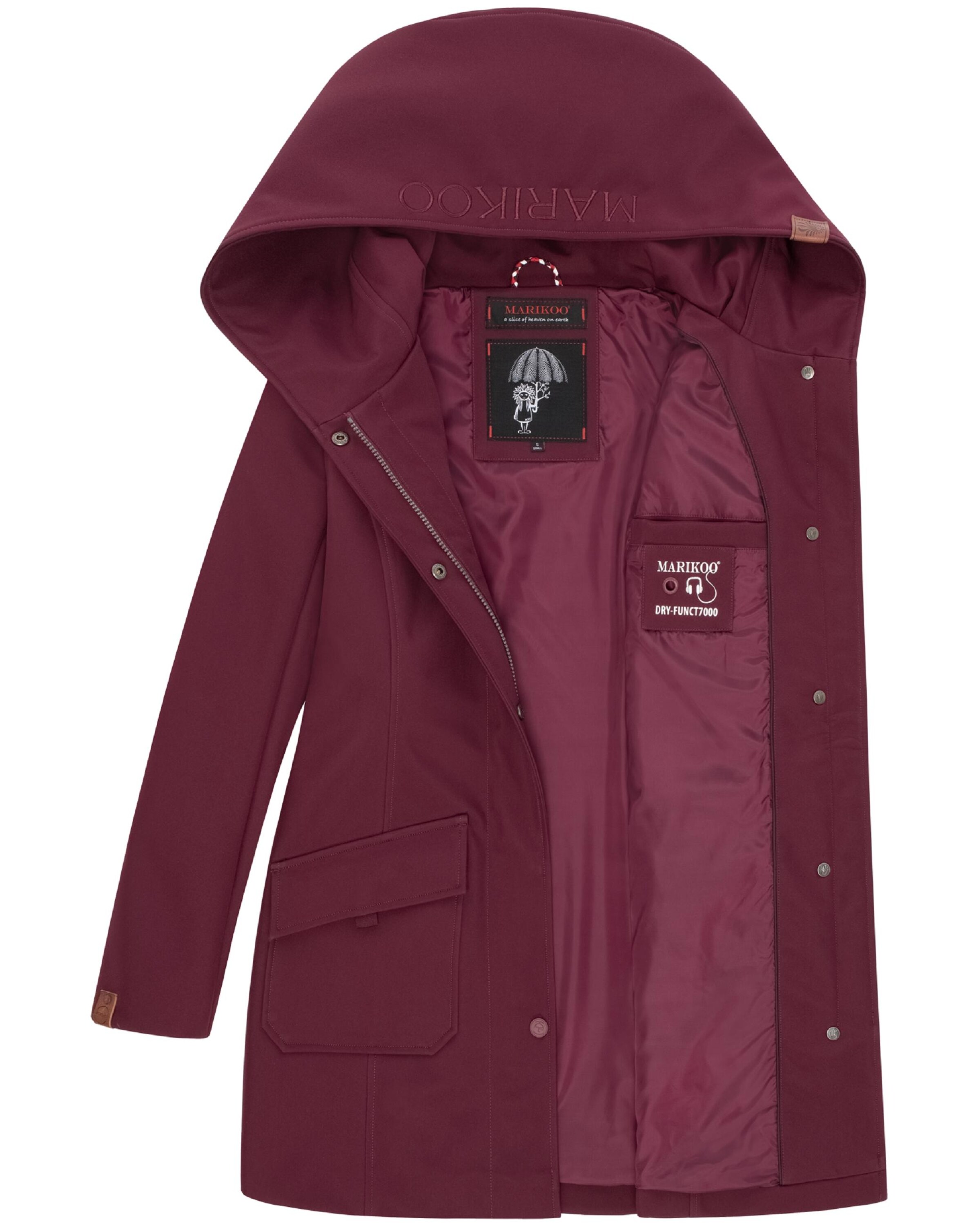 MARIKOO Functionele mantel 'Mayleen' in Rood