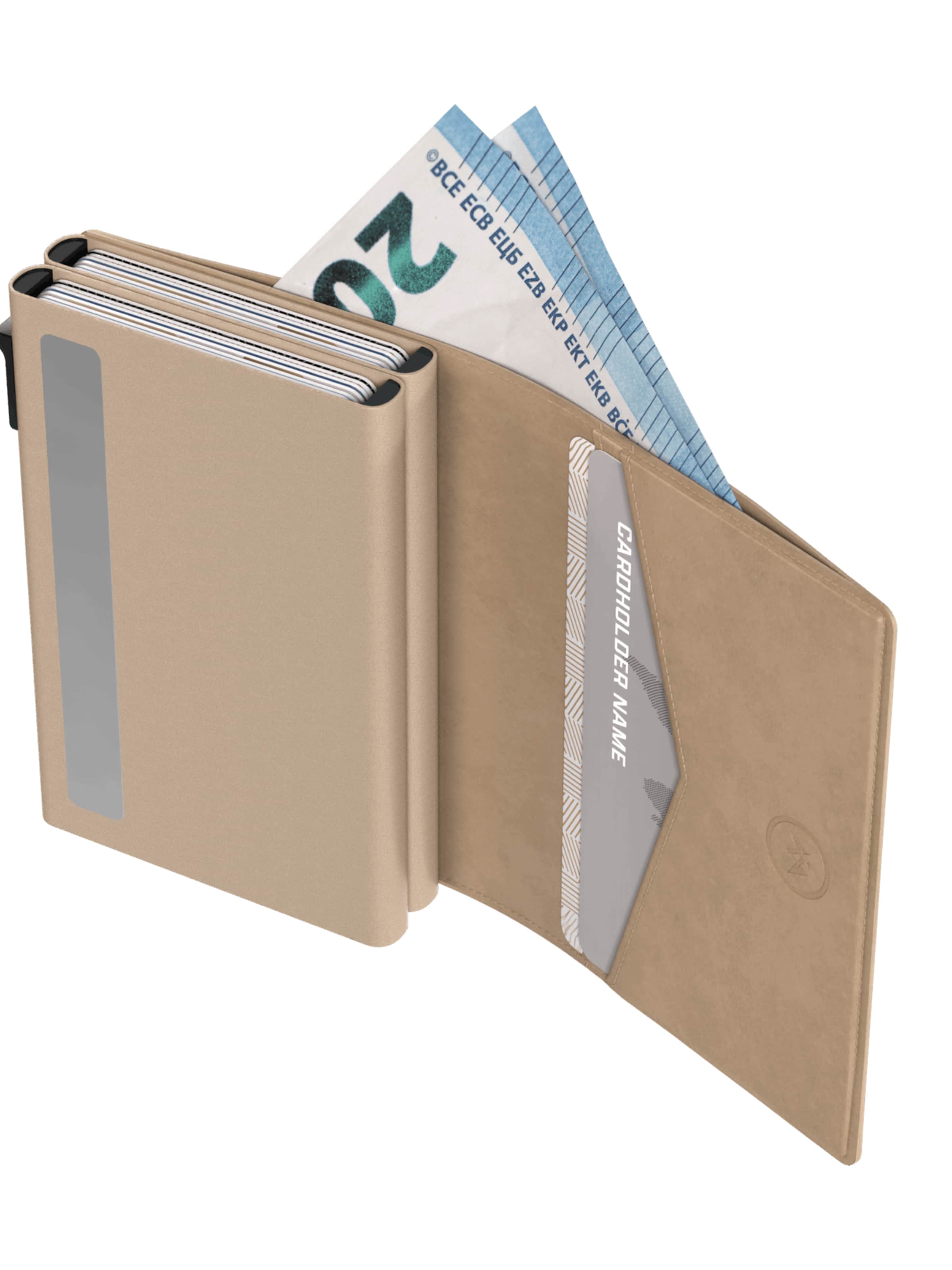 Prowallet Wallet 'Pasjeshouder Double' in Beige