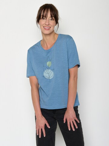 GREENBOMB T-Shirt 'Nova Bloom Classic' in Blau: Vorderseite