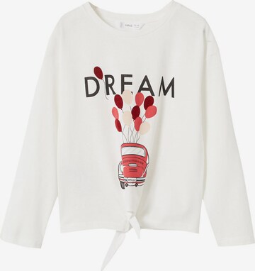 MANGO KIDS T-Shirt 'DREAM' in Weiß: predná strana