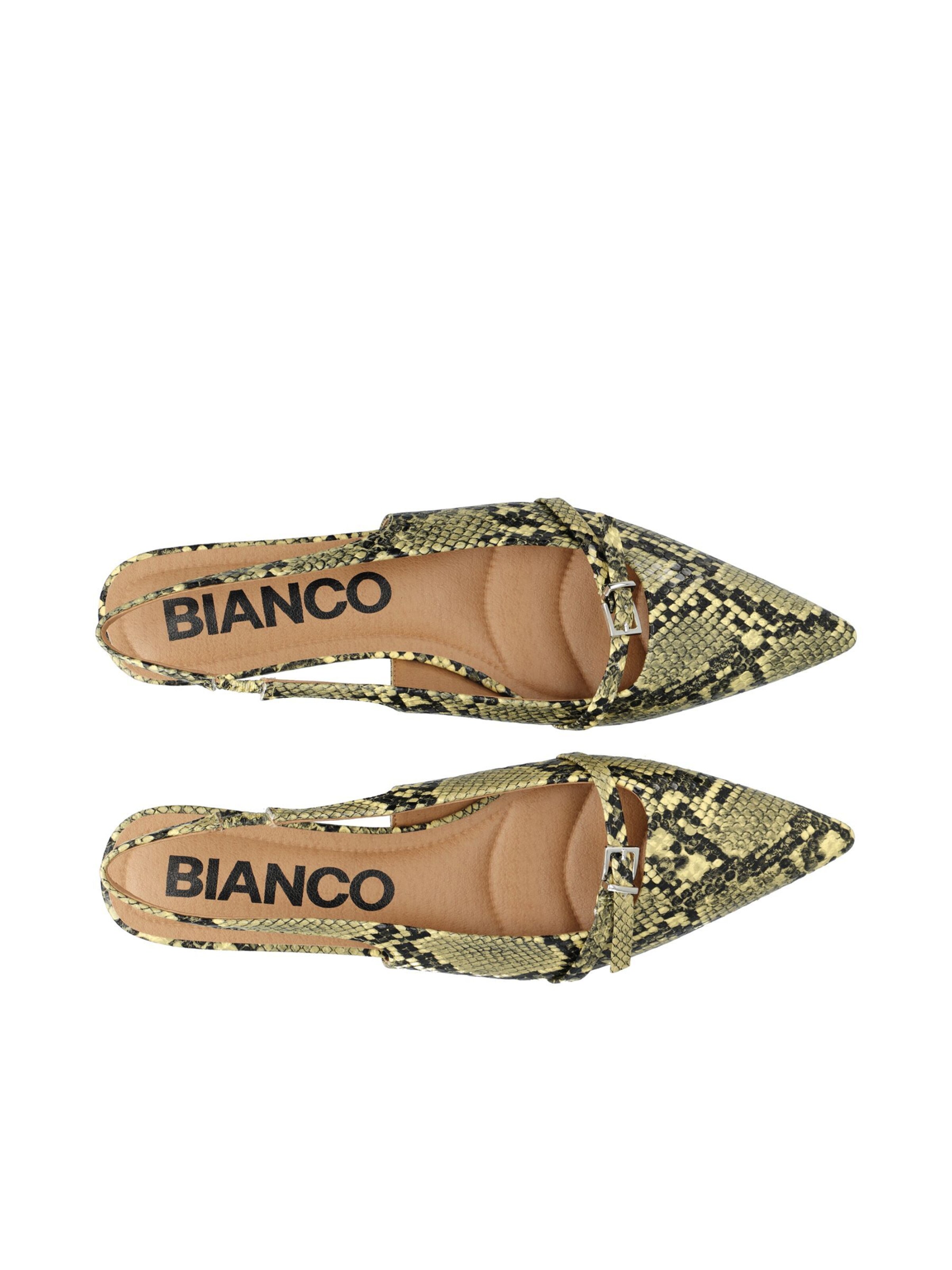 Décolleté sling 'BARI' di Bianco in giallo