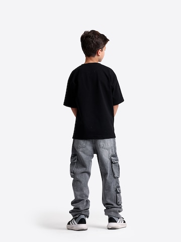 Solang Regular Hose Denim-Cargo-Hose mit Cargotaschen in Grau