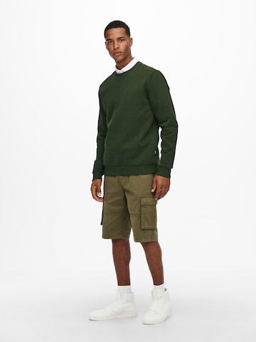 Only & Sons Regular fit Sweatshirt 'Ceres' in Groen