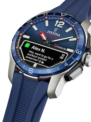 FESTINA Digitaal horloge 'Smartwatch Connected' in Blauw