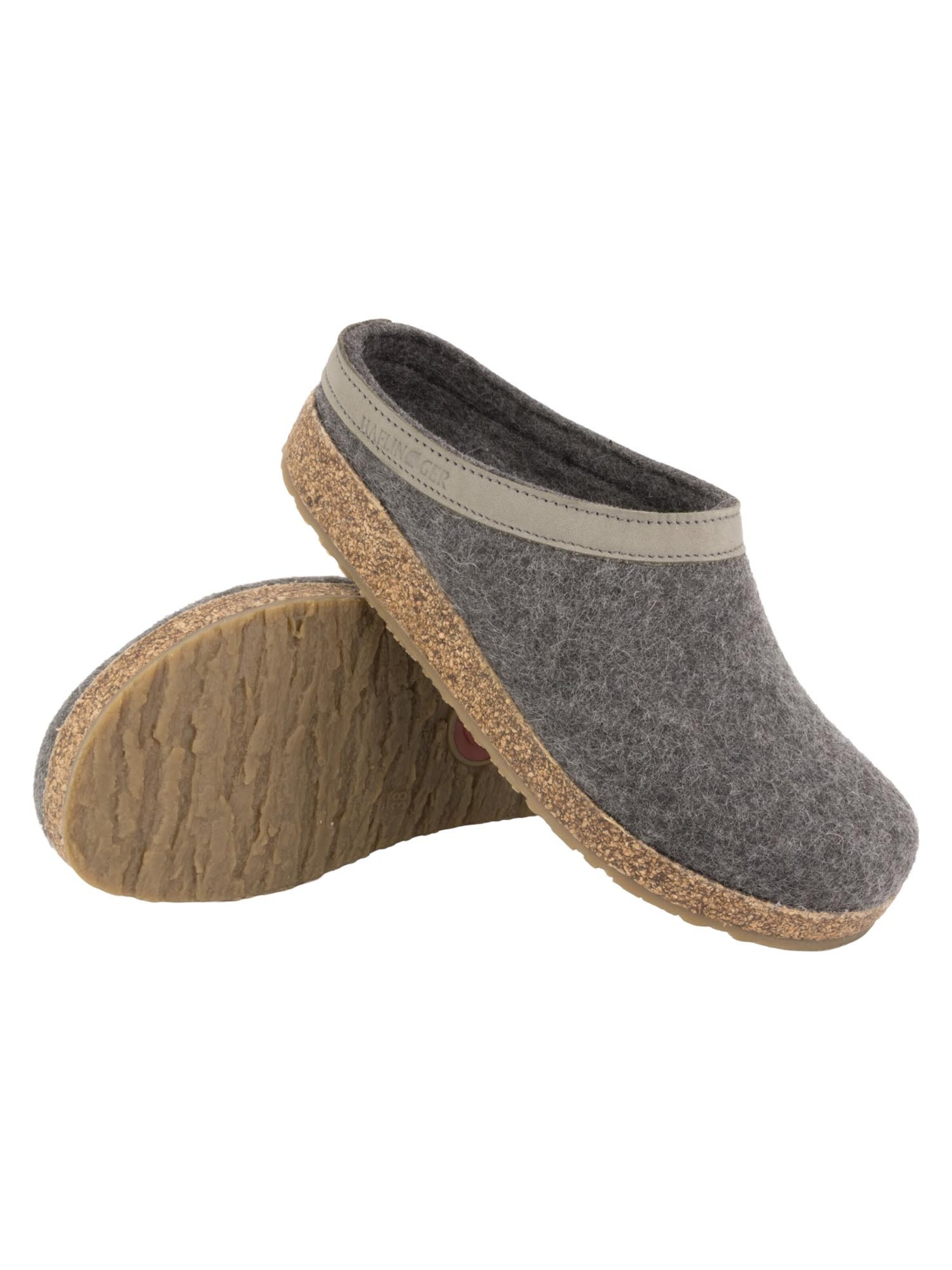 HAFLINGER Clogs 'Torben Grizzly' in Grey