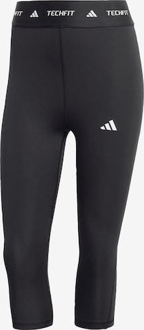 Skinny Leggings 'TECHFIT Capri' di ADIDAS PERFORMANCE in nero: frontale
