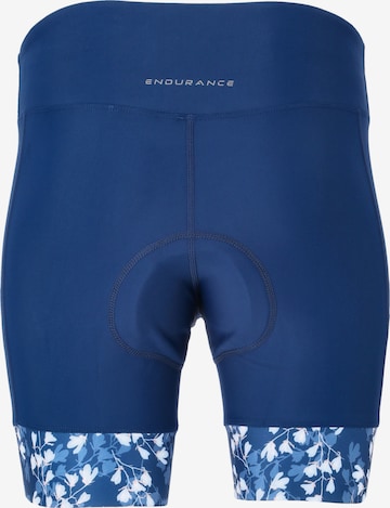 ENDURANCE Skinny Workout Pants 'Mangrove' in Blue