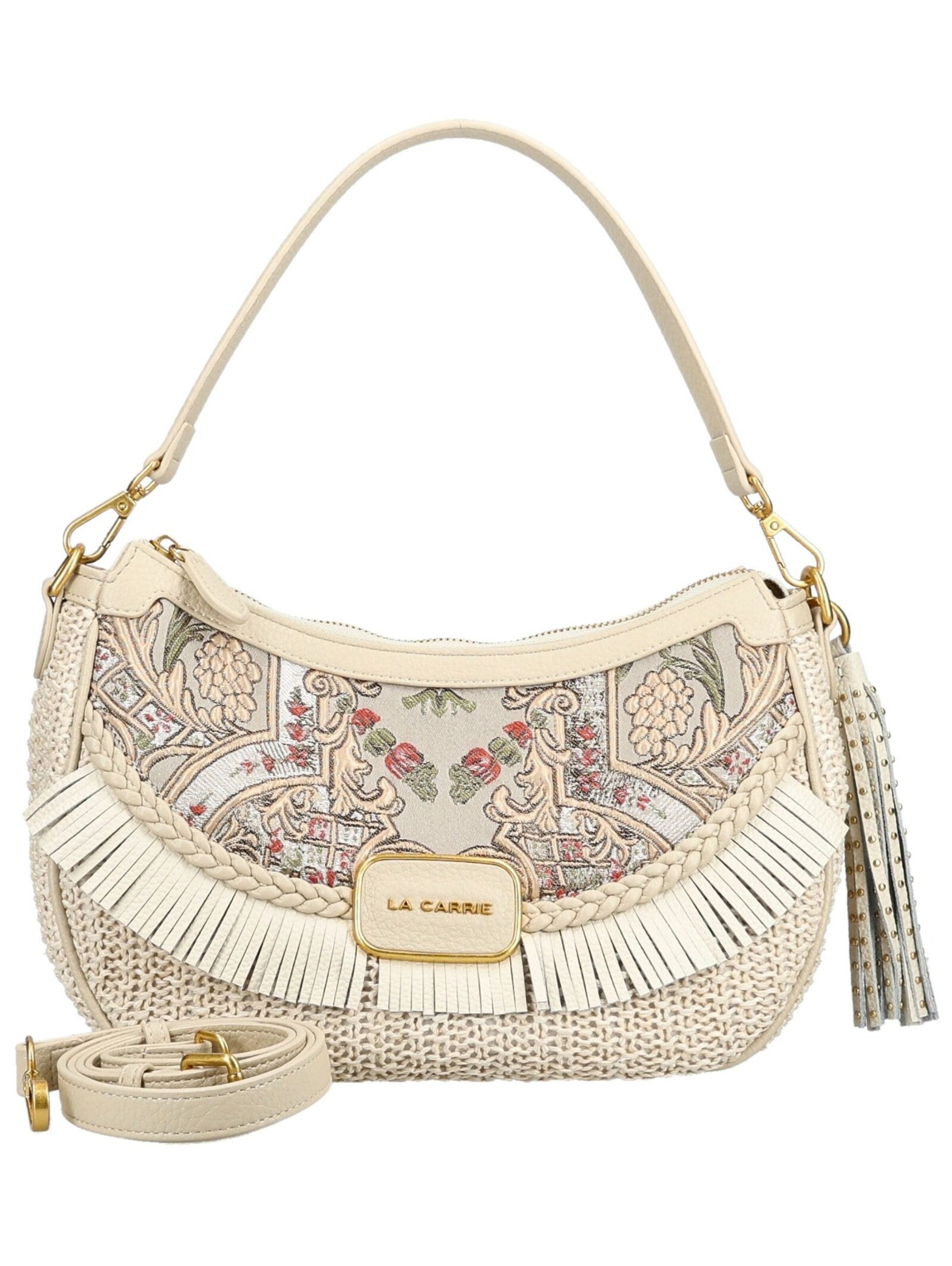 La Carrie Shoulder bag in Beige: front