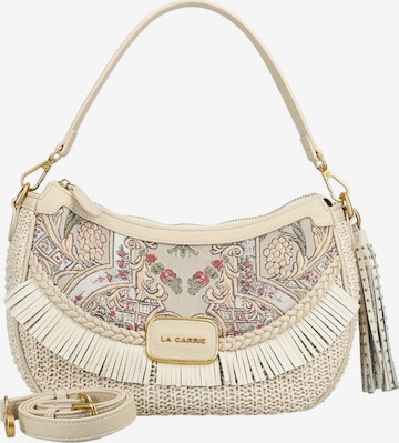 Sac bandoulière La Carrie en beige : devant