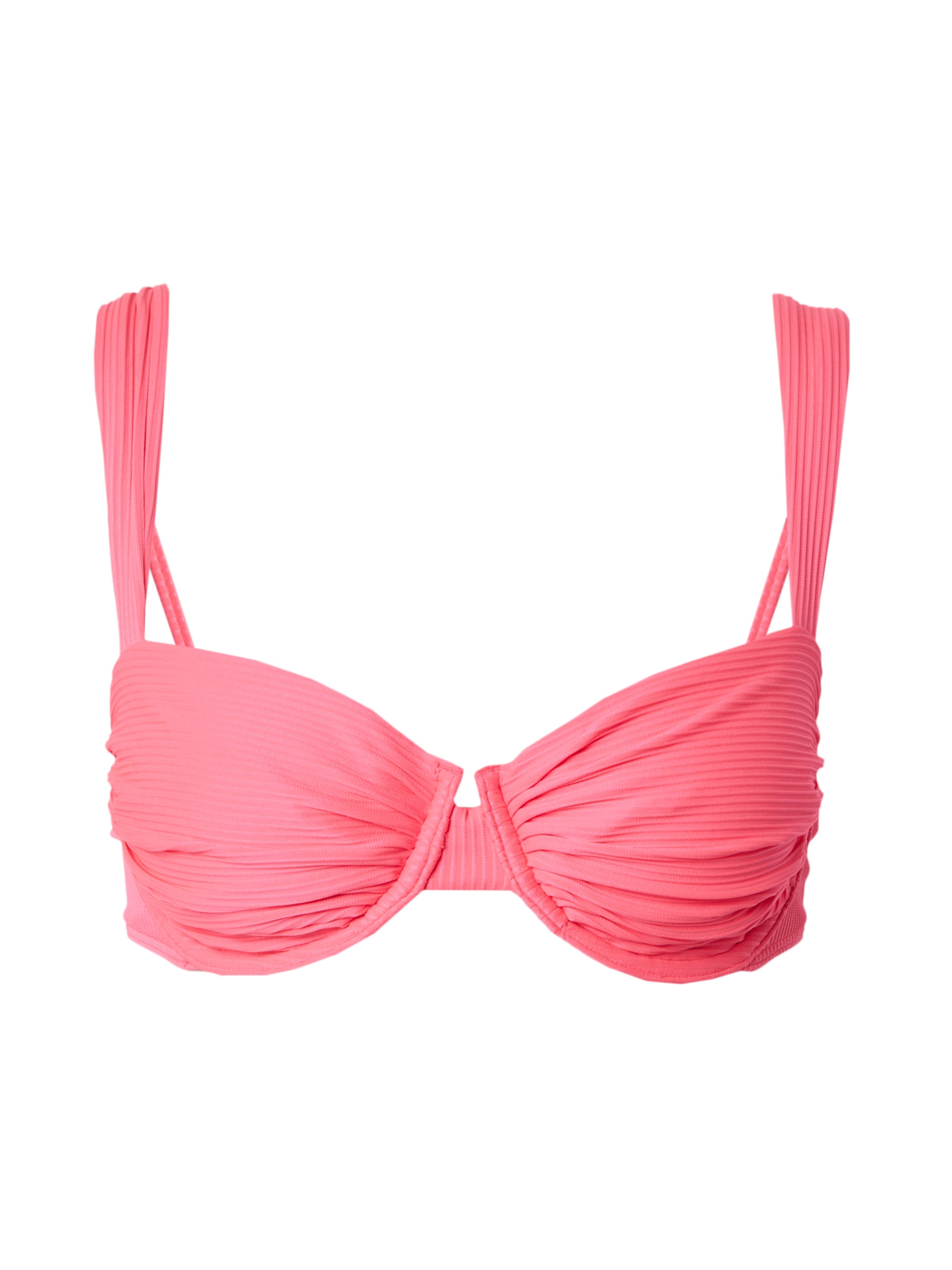 HOLLISTER - Balconet Top de bikini en rosa: frente