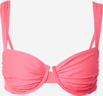 HOLLISTER Balconette Bikini Top in Pink: front