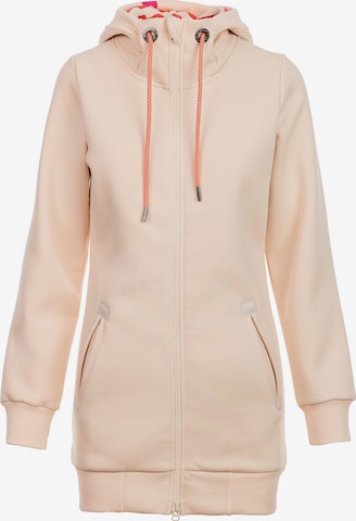 Veste de survêtement 'Kraug' salzhaut en beige : devant