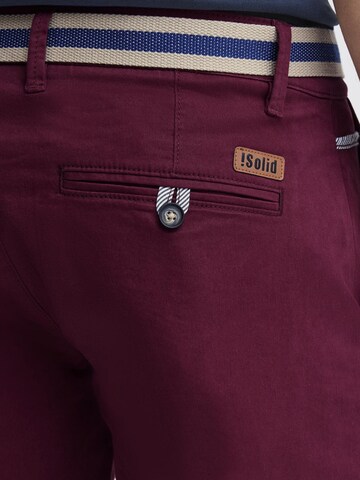 !Solid - Regular Calças chino 'Monty' em vermelho