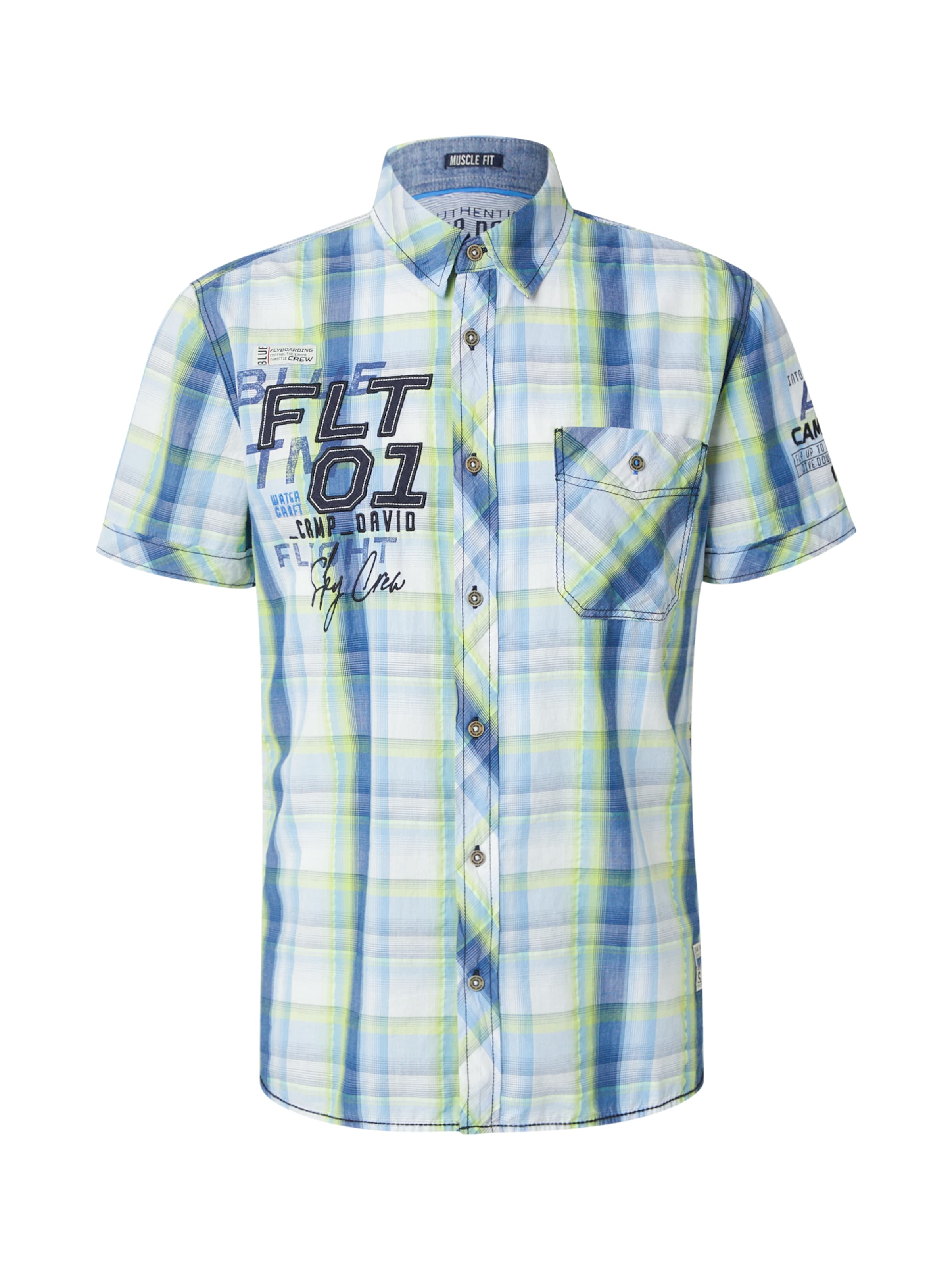 CAMP DAVID Slim Fit Hemd in Blau: Vorderseite