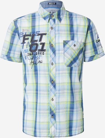 CAMP DAVIDSlim Fit Košulja - plava boja: prednji dio