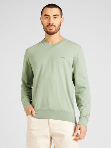 BOSS Sweater 'Pacello' in Green: front