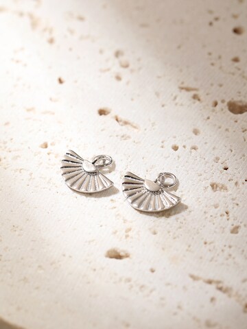 Hey Happiness Ohrringe 'Fan Hoops' in Silber
