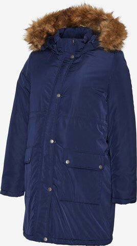 MAMALICIOUS Winterparka 'Macy' in Blauw: voorkant