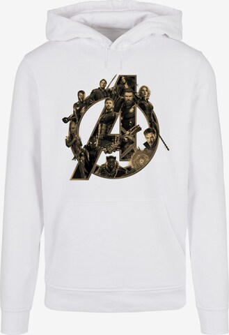 ABSOLUTE CULT Sweatshirt 'Avengers Infinity War' in Wit: voorkant