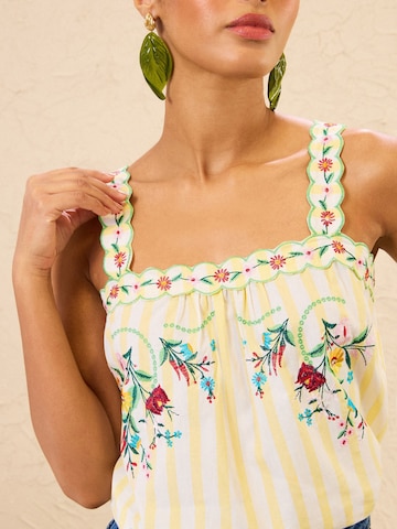 love & roses Top in Yellow