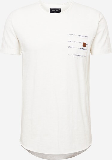 INDICODE JEANS Camisa 'Moran' em genciana / castanho / branco, Vista do produto