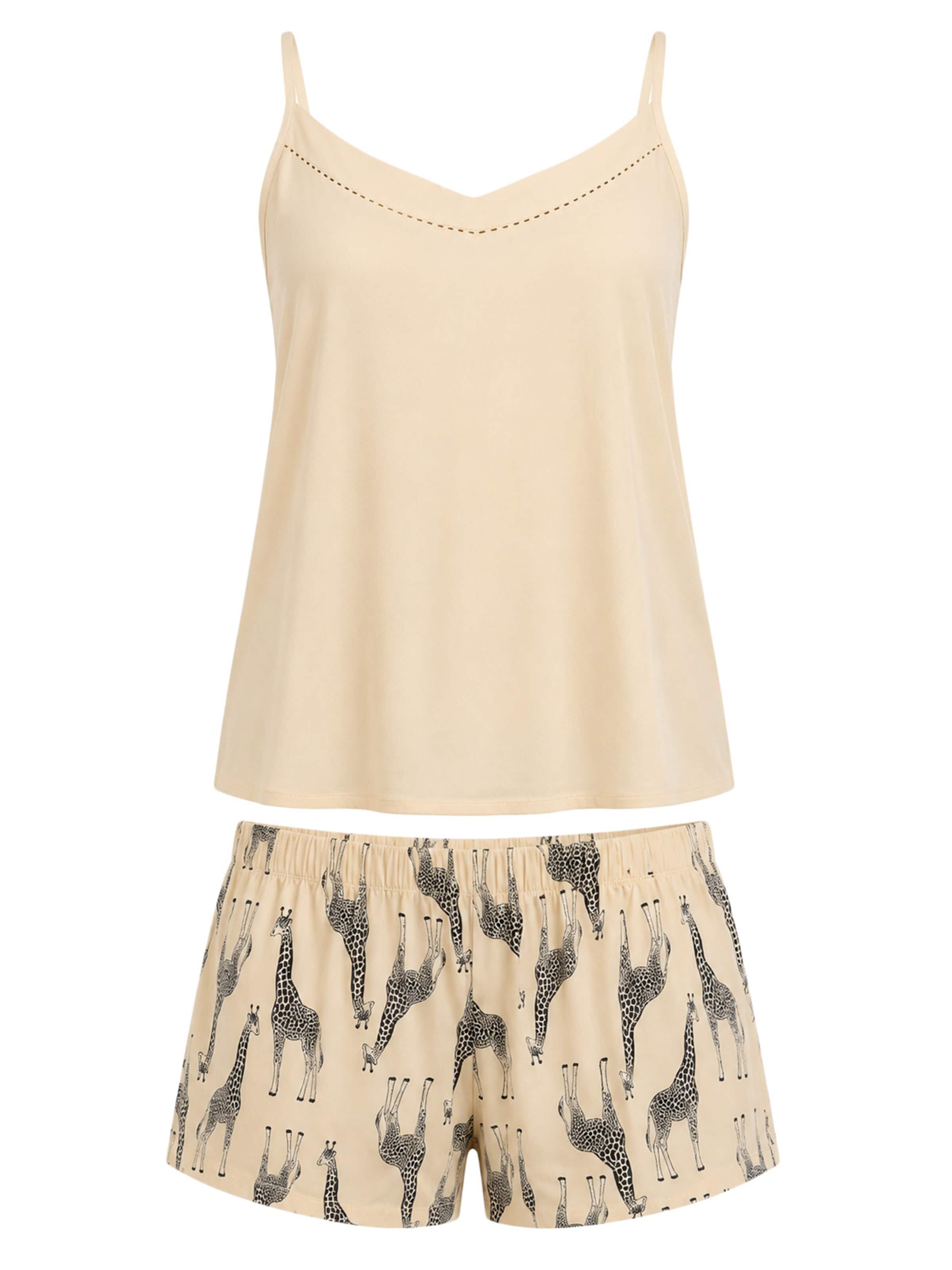 Vivisence Pyjama '2075' in Beige: voorkant