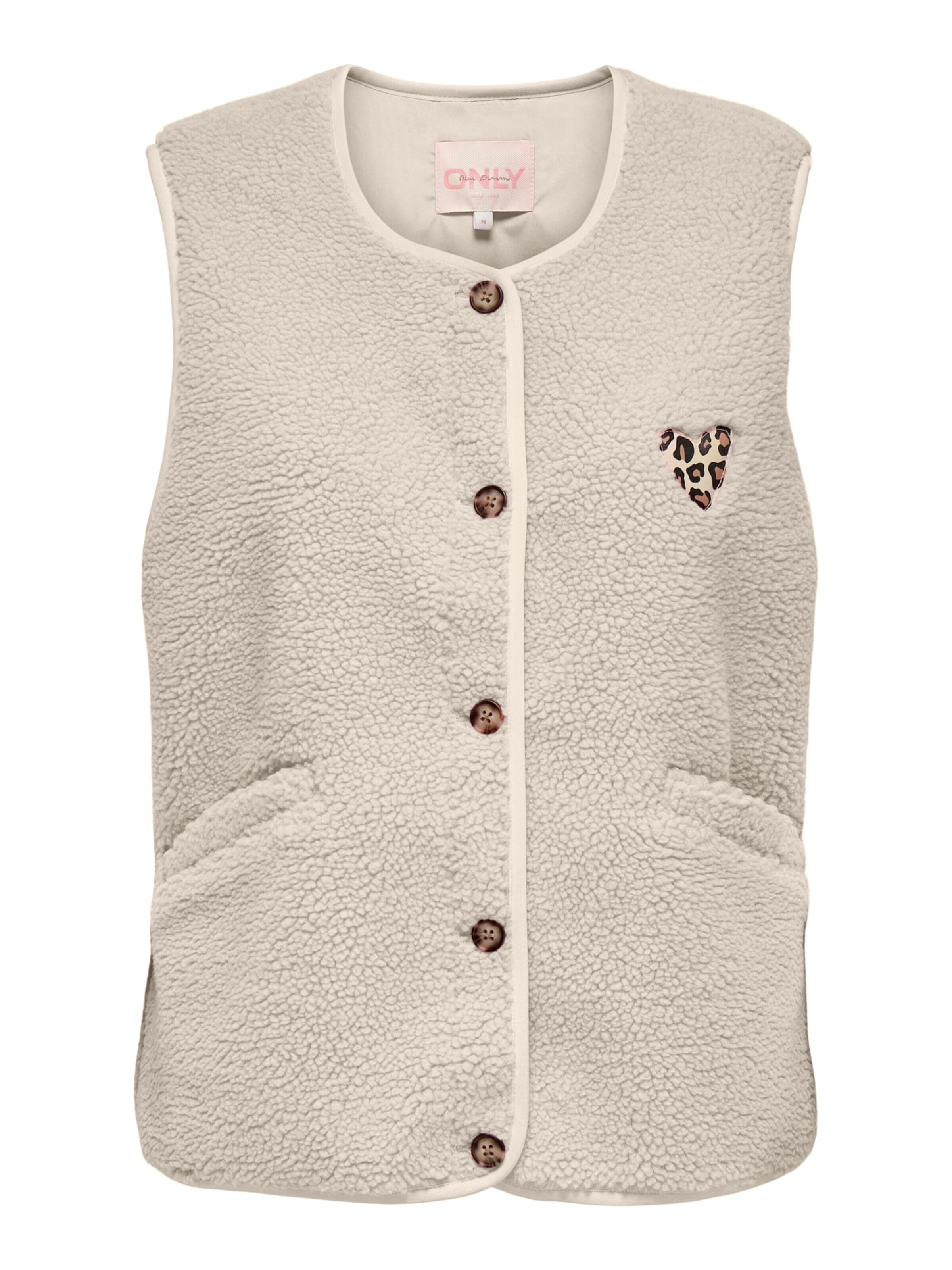 ONLY Bodywarmer 'Baby' in Beige: voorkant