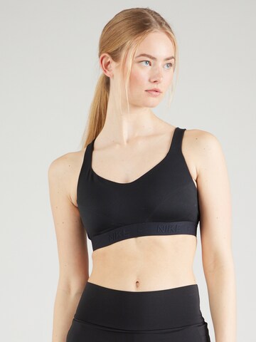 NIKE Bustier Sport bh 'INDY' in Zwart: voorkant