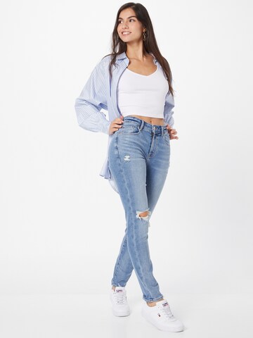 mėlyna American Eagle Siauras Džinsai 'HI-RISE SKINNY JEANS'