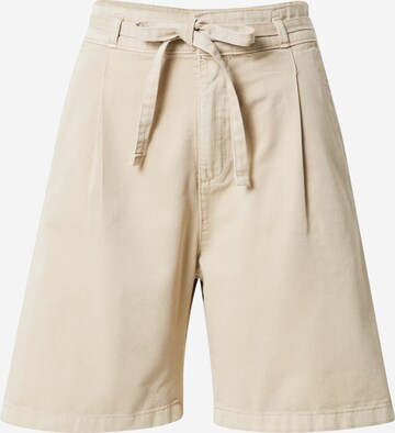 Pantaloni con pieghe di ESPRIT in beige: frontale