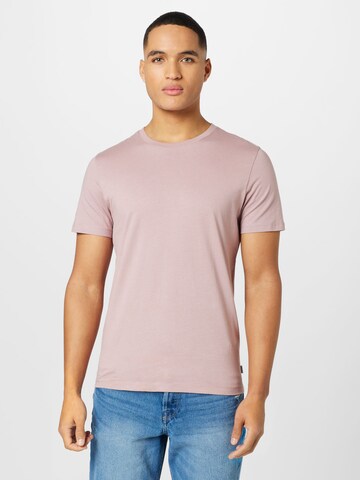 Coupe slim T-Shirt JACK & JONES en rose : devant