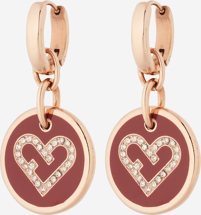 FURLA Earrings in Rose gold / Dark red / Transparent, Item view