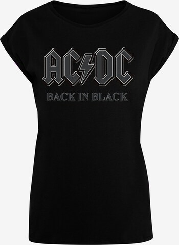 F4NT4STIC Shirt 'ACDC' in Zwart: voorkant