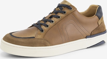 Travelin Sneakers laag 'Hagley' in Bruin: voorkant