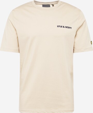 T-Shirt Lyle & Scott en beige : devant