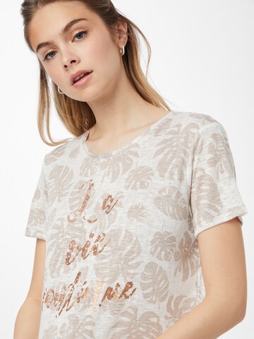 T-shirt 'Save' Key Largo en beige