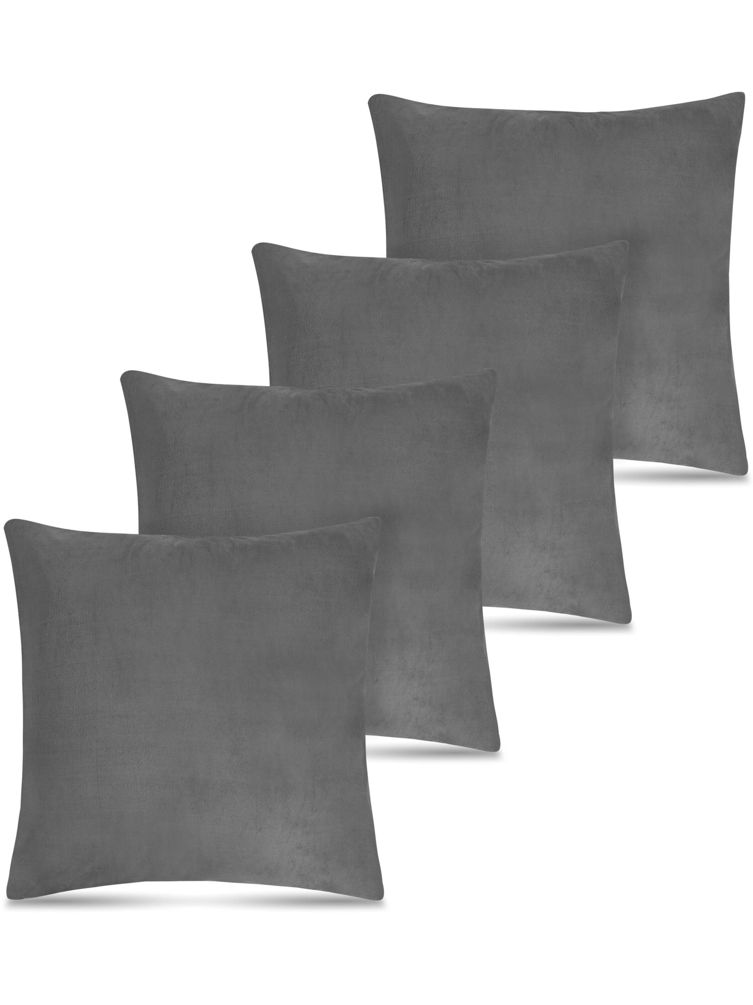 Aspero Kissen in Grau: Vorderseite