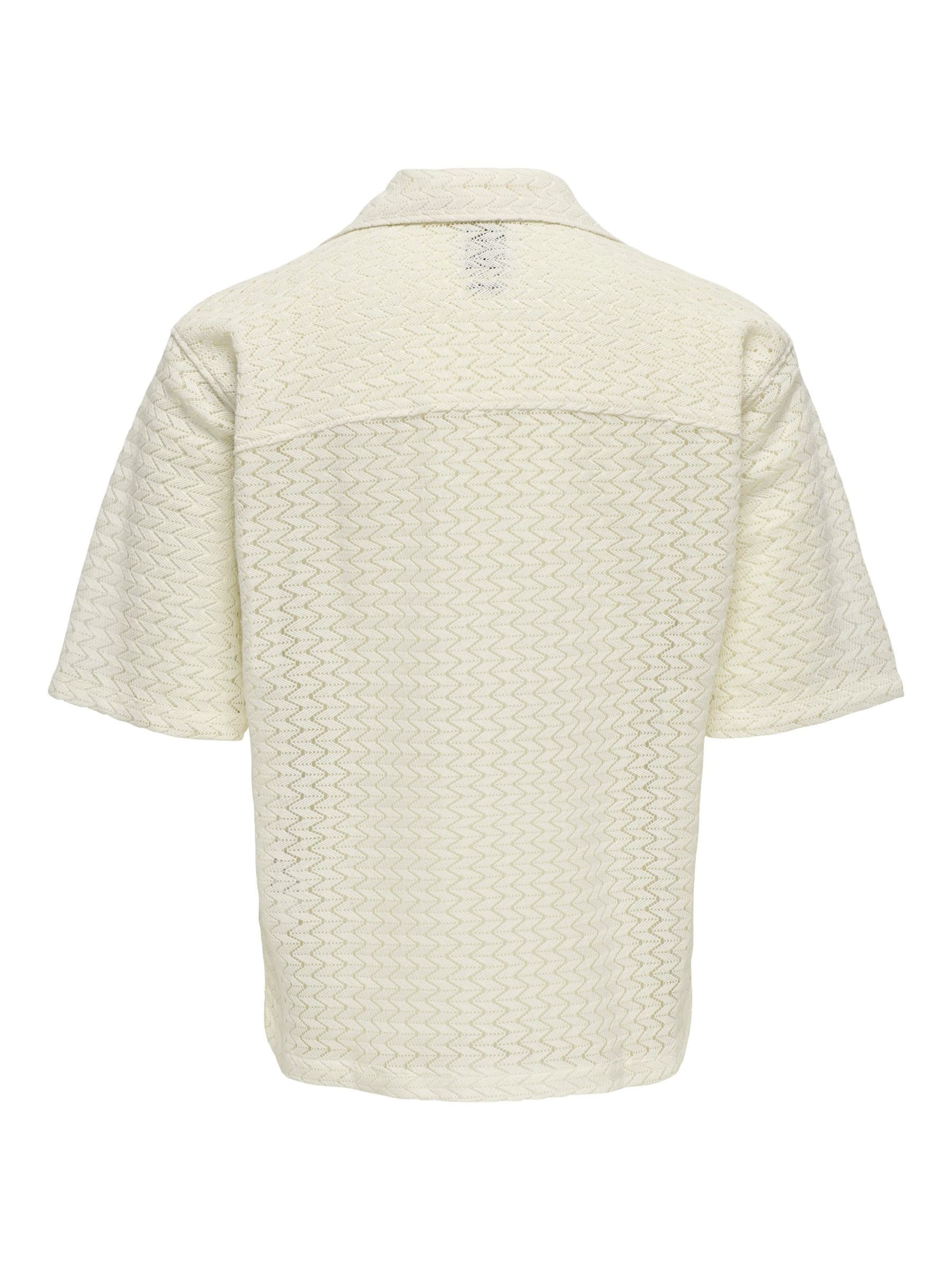 Only & Sons - Ajuste confortable Camisa 'ONSNovak' en blanco
