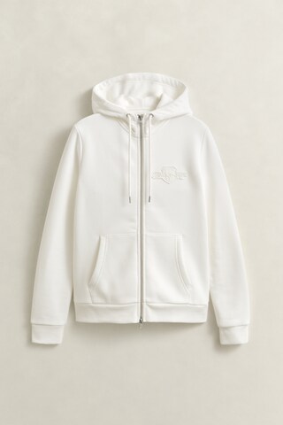 GANT Zip-Up Hoodie in White