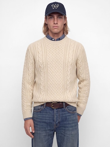 Pull-over JACK & JONES en beige : devant