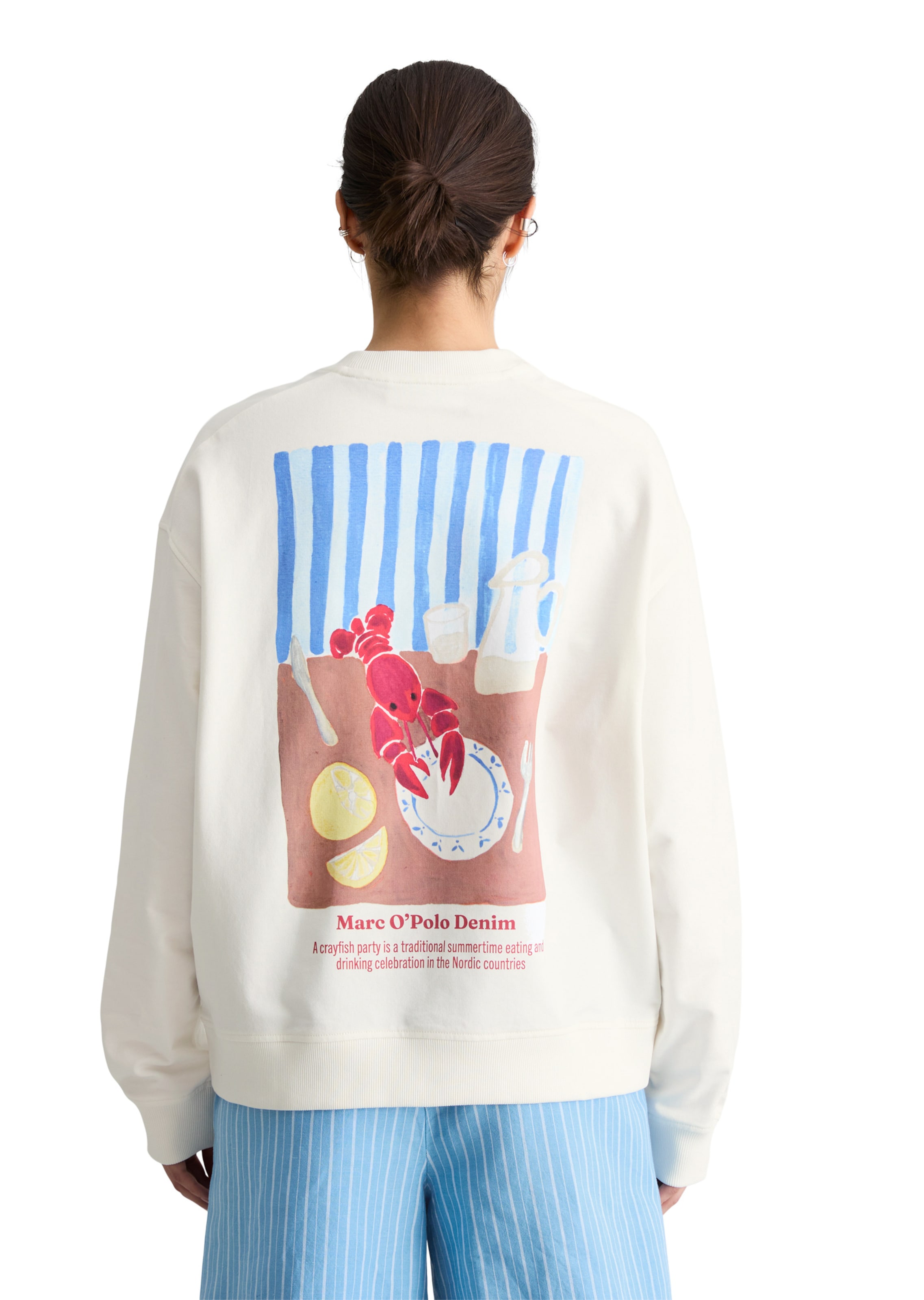 Marc O'Polo DENIM Sweatshirt in White: front