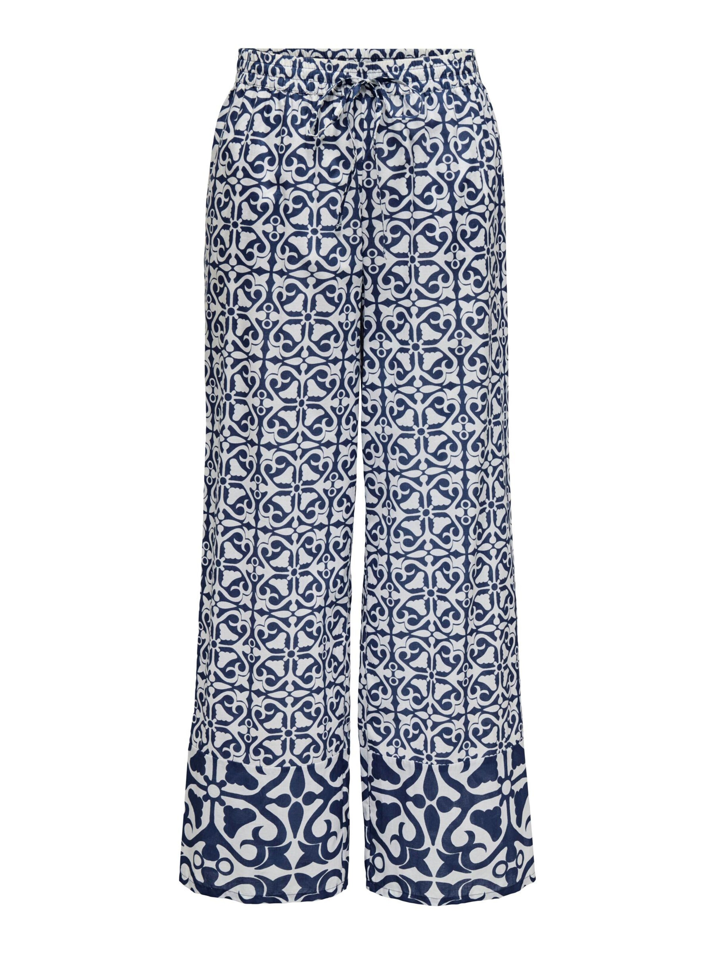 JDY Wide Leg Bukser 'JDYAnna' i blå: forside