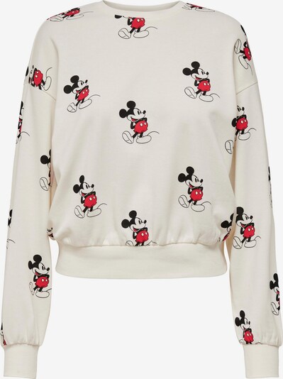 ONLY Sweat-shirt 'Mickey' en rouge / noir / blanc cassé, Vue avec produit
