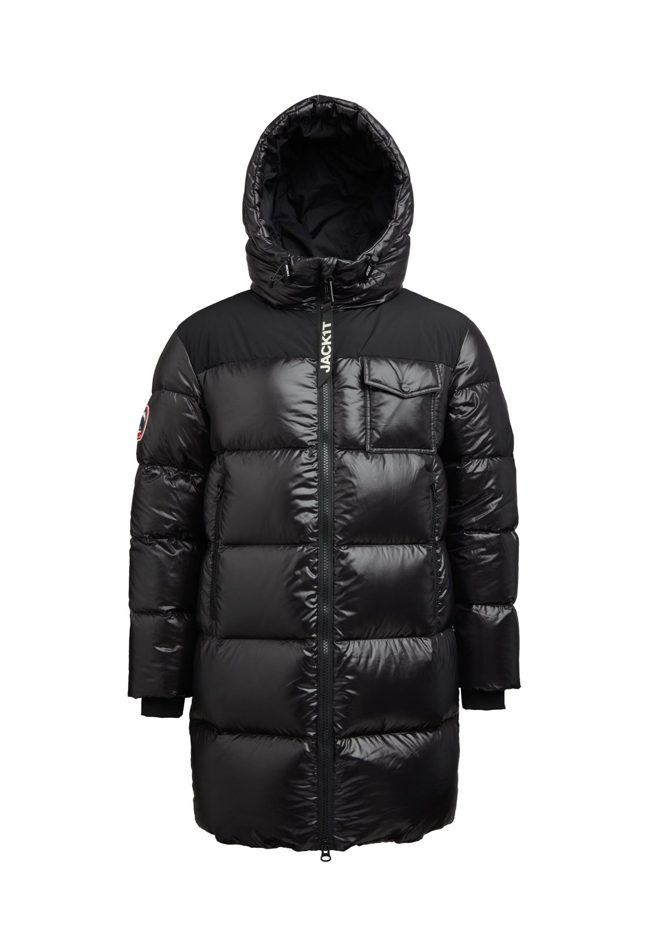 JACK1T Winter jacket 'Ghost' in Black: front