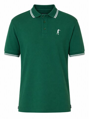 Boxeur des Rues Shirt 'Herren Poloshirt Regular Boxeur des Rues aus Piqué-Baumwolle, Grün, Weiße Streifen' in Groen: voorkant