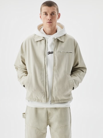 Pull&Bear Tussenjas in Beige: voorkant