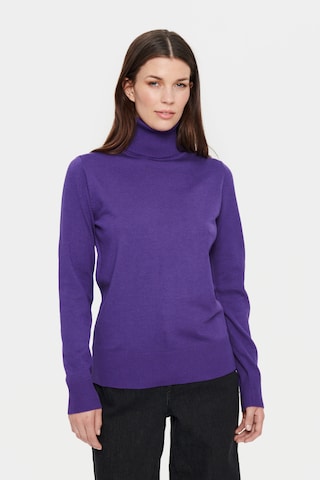 SAINT TROPEZ Sweater 'Mila' in Purple: front