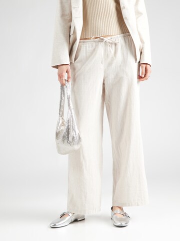 Wide Leg Pantalon 'Dina' Gina Tricot en beige : devant