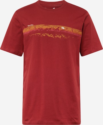 Hurley Λειτουργικό μπλουζάκι 'PEAK HUNTER' σε κόκκινο: μπροστά