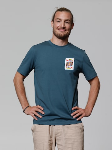 Maglietta 'König der Herzen' di Watapparel in blu: frontale